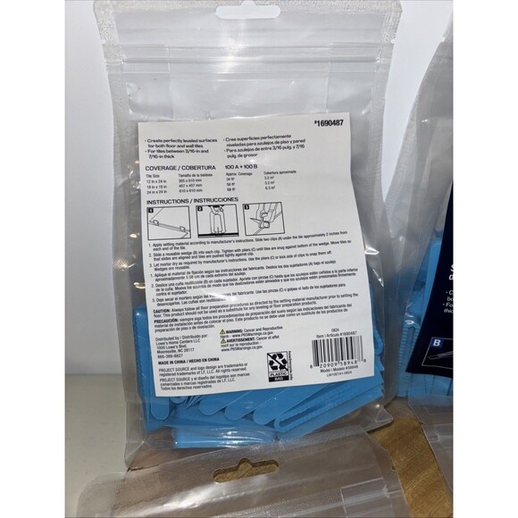 6 PACK - Tile Leveling System 100 WEDGE B Project Source 1690487 =600 Total NEW - Picture 4 of 4